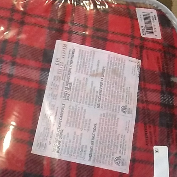 π Biddeford Electric Heating RED PLAID THROW/BLANKET XL - Picture 6 of 16